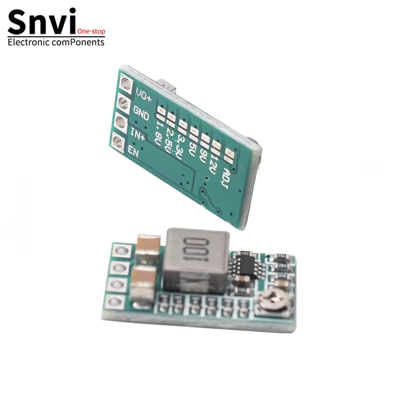 SNVI Mini DC-DC Step Down Netzteil Modul Spannung Buck Converter einstellbar 12-24V auf 5V 3A in Grün - Bild 2