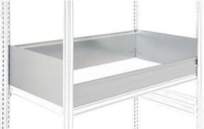 Bito Schüttgutlagerung aus Stahl in Silber, B/T/H: 129,6 x 82,4 x 20,0 cm, Fronthöhe: 10,0 cm - Bild 1