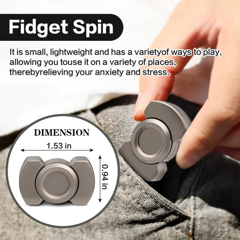 GSF 3-in-1 Fidget Spinner, Metallschieber, Clicker Spinner, Magnetisches EDC Gadget - Bild 6