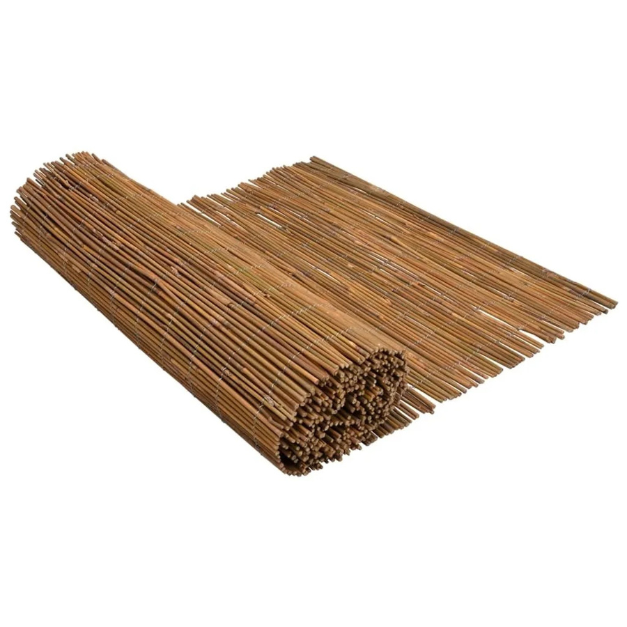 vidaXL Bambuszaun in Braun aus Bambus und verzinktem Draht, B: 500 cm, H: 100 cm - Bild 2