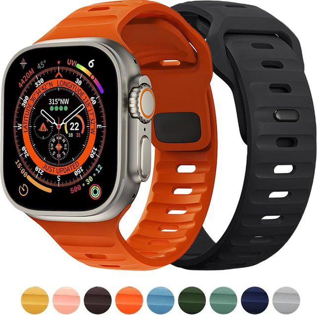 HUBANDE Uhrenarmband Silikon, Schwarz, Unisex - Bild 1