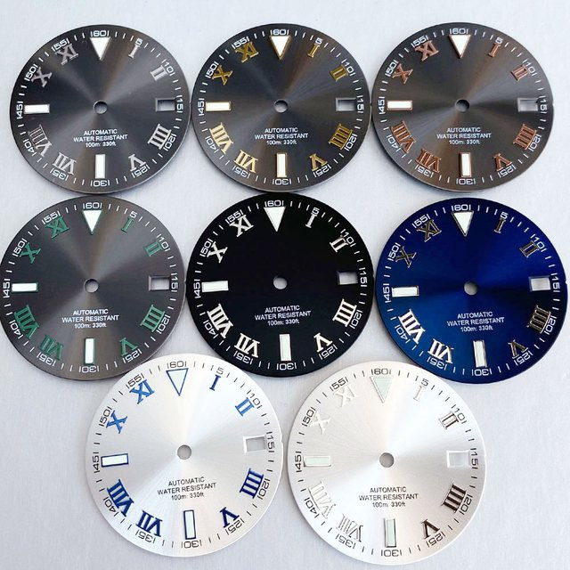 Tandorio Zifferblatt, Wimbledon Style, Römische Ziffer, Sunburst, 29 mm - Bild 1