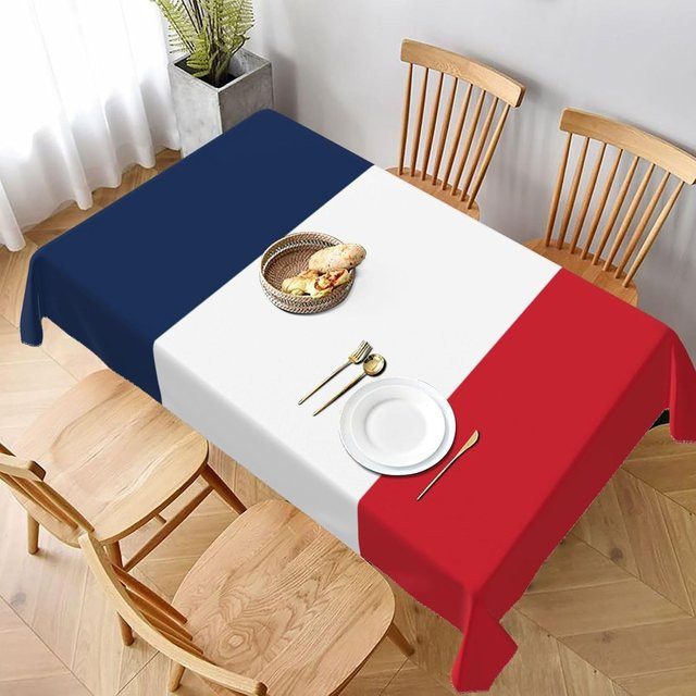 Rechteckige Tischdecke mit Frankreich-Flaggen-Design von JMG Household Supplies in Rot, Weiß und Blau, B/T: 100 x 160 cm - Bild 1