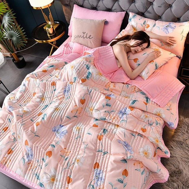 Chocolate Home Hautfreundliche Sommerdecke Pink, B/B: 100 x 150 cm - Bild 1