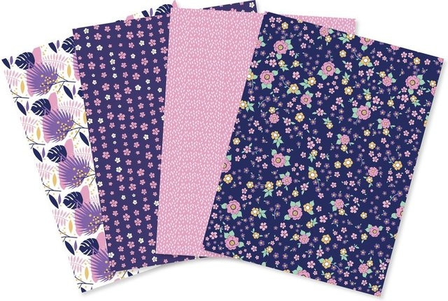 Décopatch Pocket Hot-Foil Collection Blumen in Gold und Violett Multicolour - Bild 1