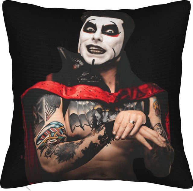 Danhausen Wrestling Quadratische Kissenbezüge Sehr Nett Sehr Böse, Farbe: Schwarz, B/T/H: 45 x 45 x 0 cm - Bild 1