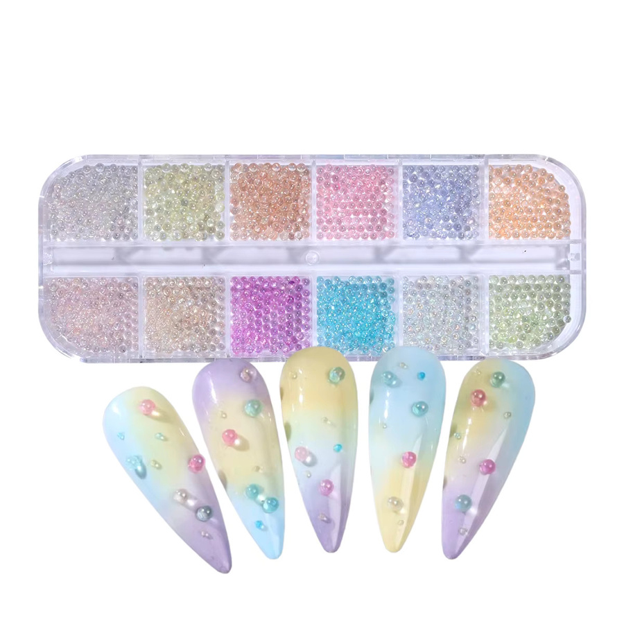 Sweet Trend Nagelkunst-Schmuck, Regenbogen-Kristall, 12 Gitter - Bild 6