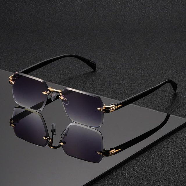 Bai Fen Bai Electronic 3C Korrektionsbrille, randlos, quadratisch, Unisex, black - Bild 1