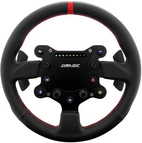 Simagic GT Sport Racing Lenkrad mit Leder und Schaltwippen, Schwarz, inklusive QR50 für PC - Bild 1