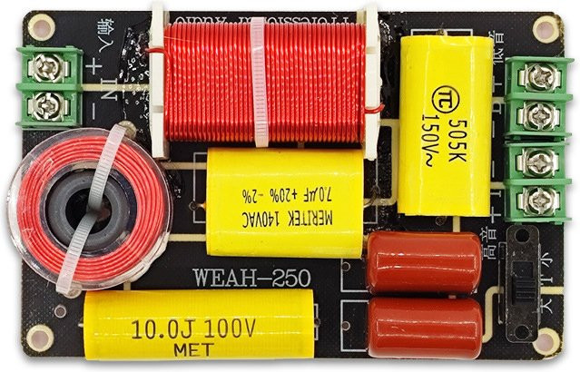 Alloet WEAH-250 2-Wege-Frequenzweiche HiFi Filterplatine mit 250W und 2750/2800Hz für Hochtöner und Bass - Bild 1