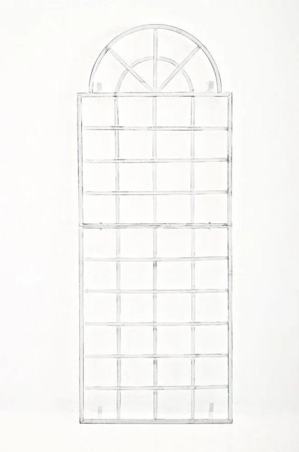 DELUKE Rankgitter GUNNAR Rankhilfe aus Metall in Antik-Weiß, B: 70 cm, T: 1 cm, H: 180 cm - Bild 1