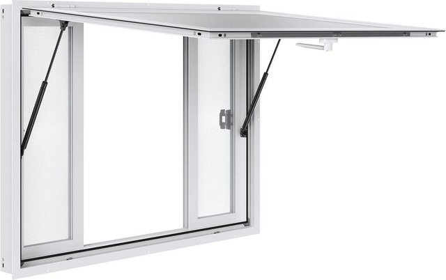 Buying Solutions, MB Verkaufsfenster für Imbisswagen und Food Truck aus Aluminiumlegierung, Farbe: Weiß, Breite: 36 cm, Höhe: 48 cm - Bild 1