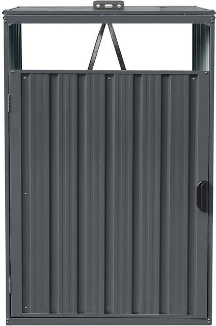 AXI Outdoor Living Mülltonnenbox Owen aus verzinktem Stahl, Anthrazit, B/H/T: 80 x 122 x 80 cm - Bild 1
