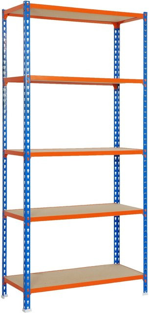 PROREGAL Schwerlastregal Big Muli mit 5 verstellbaren Fachböden, Blau, H x B x T: 200 x 110 x 30 cm - Bild 1