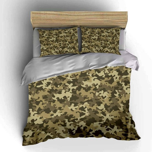 3-teiliges Real Tree Camouflage Bettwäsche-Set aus Mikrofaser in Naturfarben, B/H: 135 x 200 cm - Bild 1