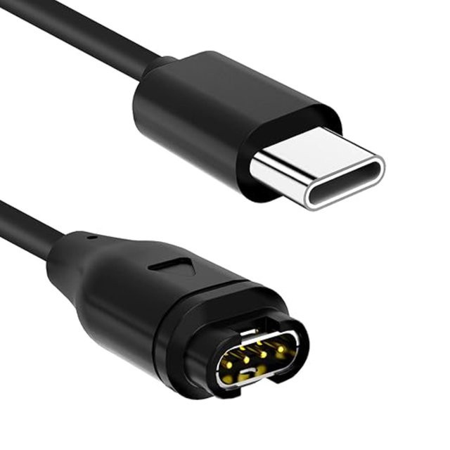 Garmin Uhrenladekabel USB-C, Schwarz, Unisex - Bild 1