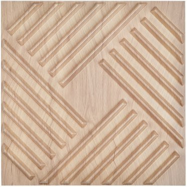 VEVOR 3D-Wandpaneele aus PVC im modernen minimalistischen Stil, 12er-Set, helle Holzfarbe, B: 50 cm, H: 50 cm - Bild 1