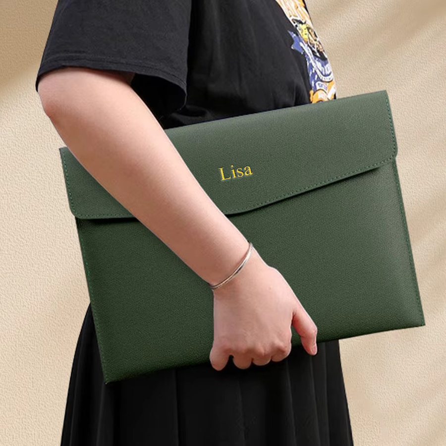 CNGRANDBAG Leder Aktentasche für A4 Dokumente in Blau oder Grün - Bild 2