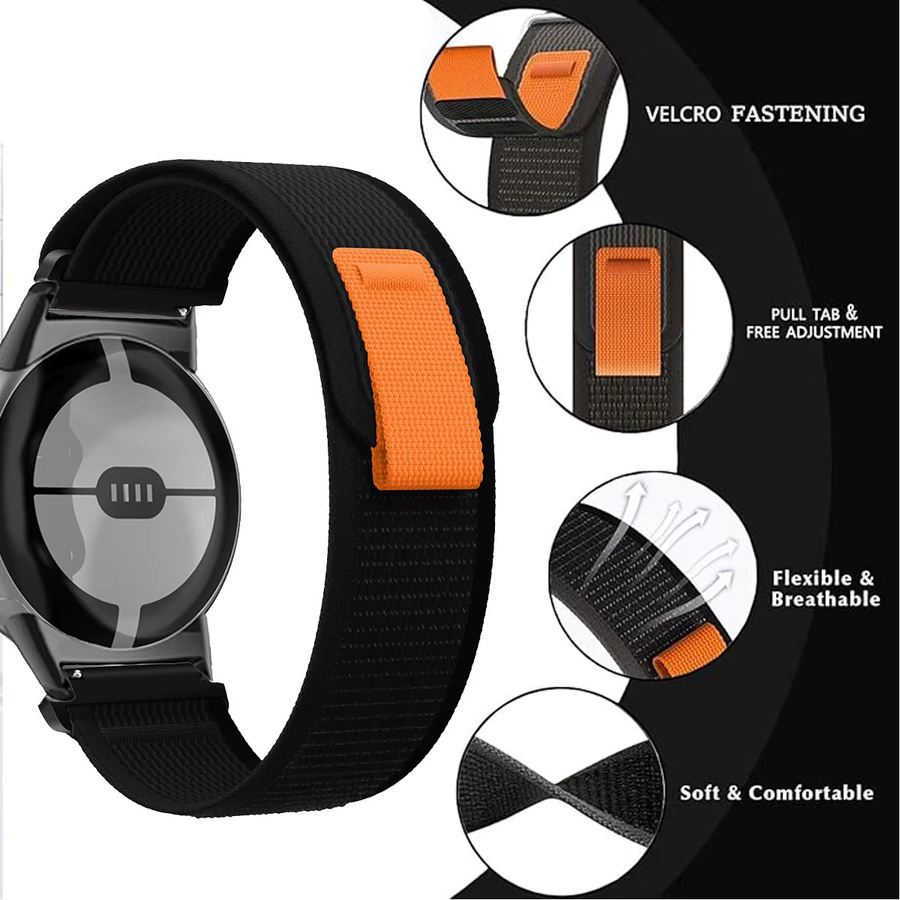 Trail Loop Uhrenarmband, Nylon, Schwarz, Unisex, 45 mm - Bild 2