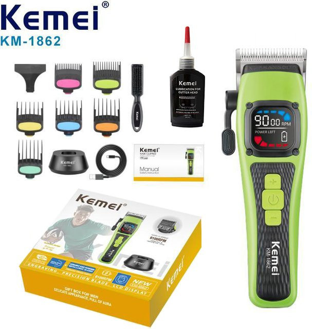 Kemei KM1862 Haarschneidemaschine, Herren, Grün - Bild 1