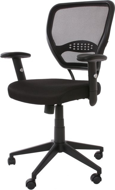 Profi-Bürostuhl Chicago MCW Chefsessel Drehstuhl mit Armlehnen, Schwarz, Stoff/Textil, bis 150 kg belastbar - Bild 1