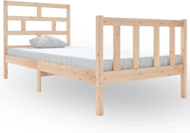 vidaXL Massivholzbett aus Kiefer in Braun, B/T/H: 90 x 190 x 95,5 cm - Bild 1