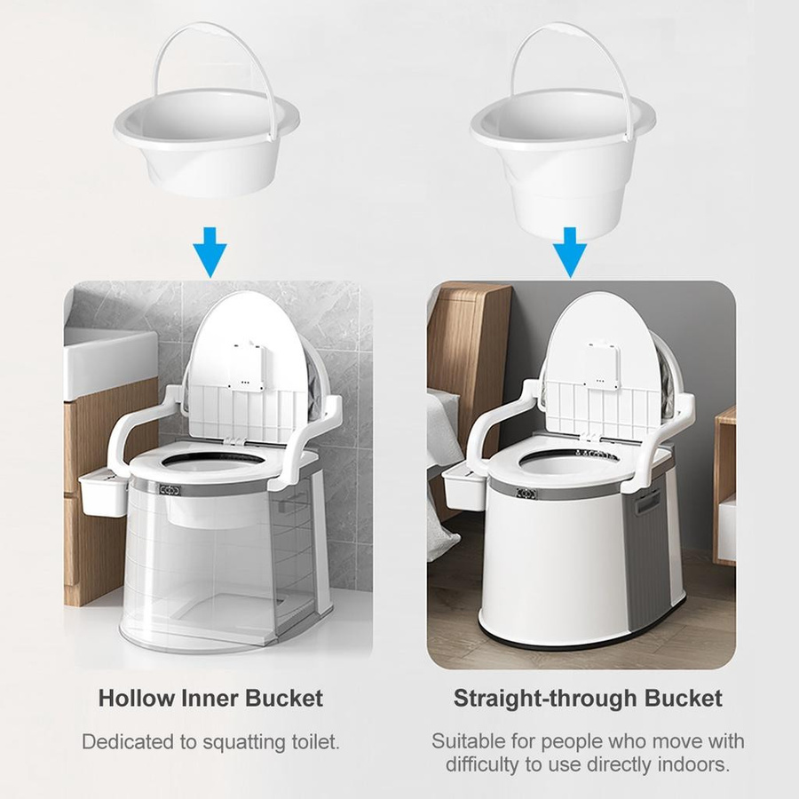 Tragbare Campingtoilette von Decor Dream in Gold für Erwachsene und Kinder mit 150 kg Tragkraft - Bild 5