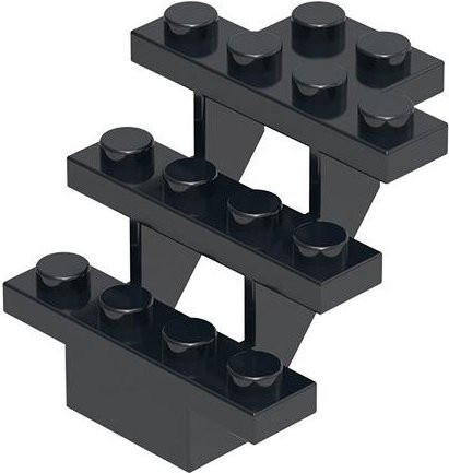 Yiran toy 30134 Spezielle 3-stöckige Treppenbausteine, Bausatz, 5-teiliges Set, ab 6 Jahren, schwarz - Bild 1