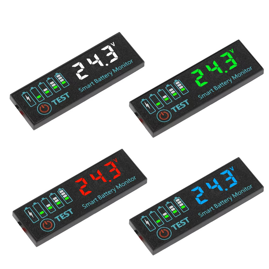 Aideepen Digitales Voltmeter zur Spannungsanzeige für Batterieladung von 7-55V in Blau oder Schwarz - Bild 4