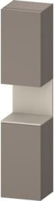 Duravit Hochschrank Qatego in Grau Matt mit Glastüren und LED-Beleuchtung, B/T/H: 40 x 36 x 176 cm - Bild 1