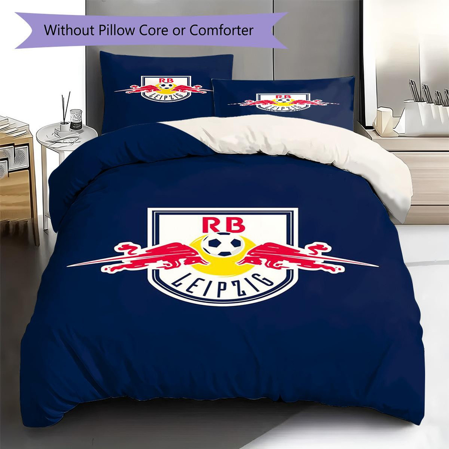 RB Leipzig Logo Muster Bettwäsche Set mit Bettbezug und 2 Kissenbezügen B/H: 200 x 220 cm - Bild 3
