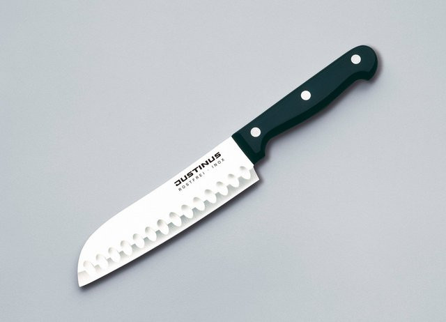 Zassenhaus Santoku Kochmesser JUSTINUS aus Edelstahl in Schwarz-Silber-Weiß - Bild 1