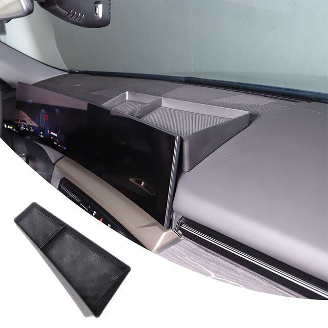Suetlcoity Dashboard Organizer für BMW 5er G60 (2024-2025) zur Aufbewahrung von Handy und Schlüsseln, Schwarz - Bild 1