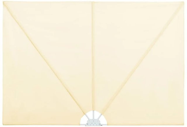 vidaXL Faltbarer Terrassen-Seitenfächer in Creme/Beige mit Stahlgestell und Polyesterbespannung B: 300 cm, H: 200 cm - Bild 1