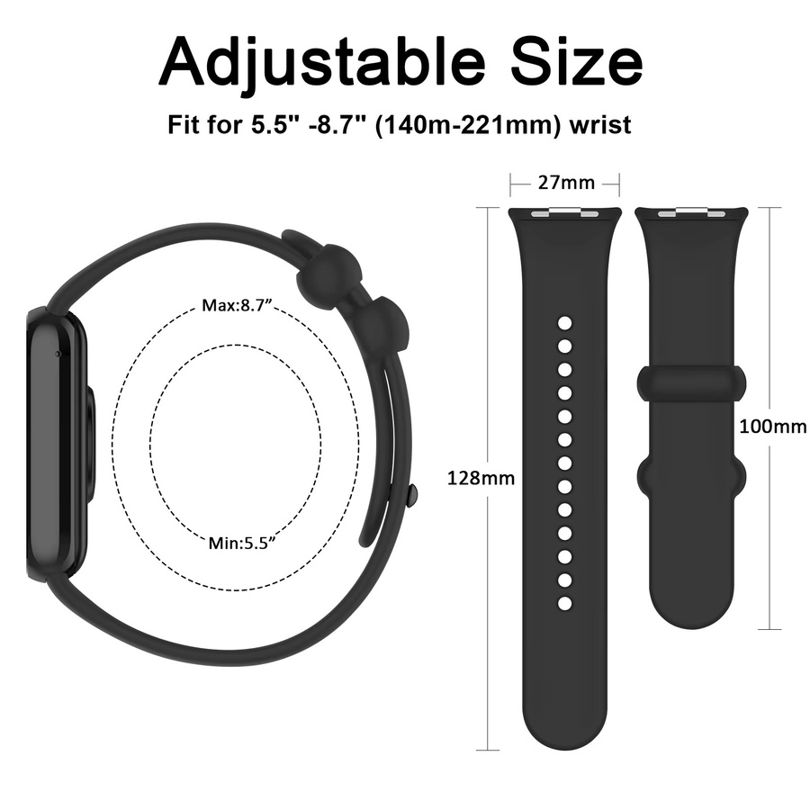 Xiaomi Uhrenarmband Silikon, Schwarz, Unisex - Bild 2