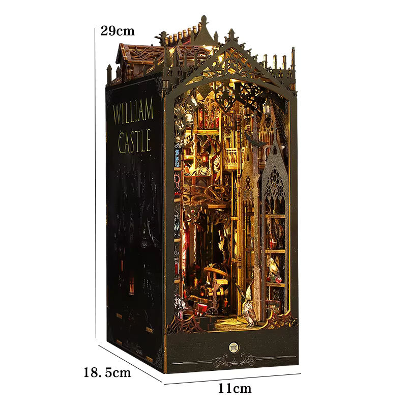 DIY Buch Nook Kit zuuton 3D Holz Puzzle Miniatur Puppenhaus Weihnachts Edition Multicolor - Bild 6
