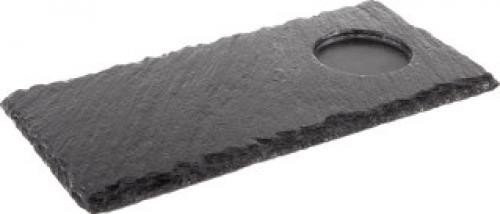 Assheuer + Pott Naturschieferplatte schwarz, rechteckig, B: 25 cm, T: 12 cm, H: 0,7 cm - Bild 1