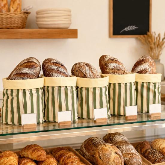 Amusedly Bienenwachs Brotbeutel wiederverwendbar in Beige - Bild 5