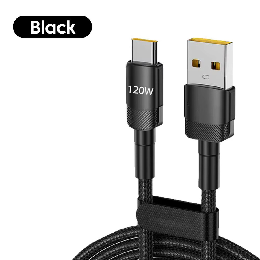 NNBILI USB-C Ladekabel 120W Typ-C zu USB-C Datenkabel für schnelles Laden in Schwarz - Bild 6