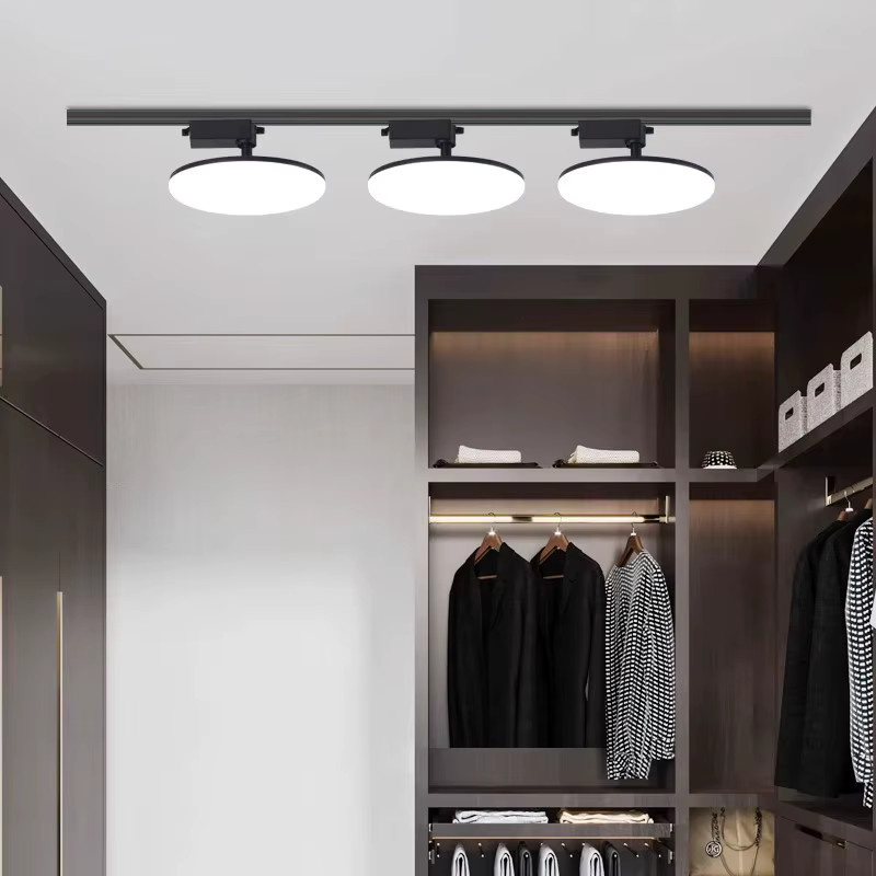 Khelse Ultradünne runde LED-Schienenleuchte in Weiß, drehbare Deckenschienenlampe für Büro und Geschäft - Bild 2