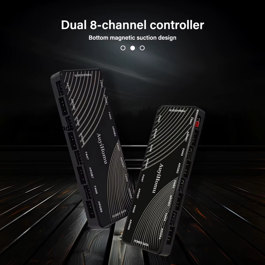 CX FUTRUE 2-in-1 ARGB/PWM-Lüfter-Hub-Adapter mit ARGB-Controller in Schwarz - Bild 4