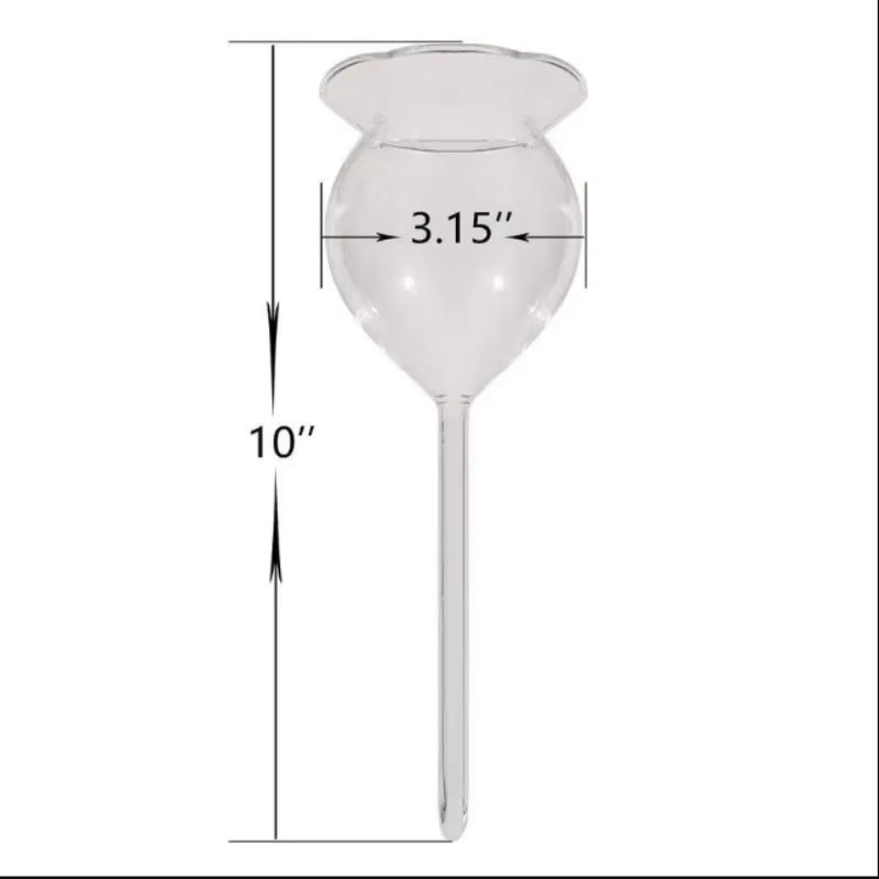 2er Set automatische Bewässerungskugeln aus mundgeblasenem Klarglas für Pflanzen, transparent, B/T/H: 8,0 x 8,0 x 25,4 cm - Bild 4