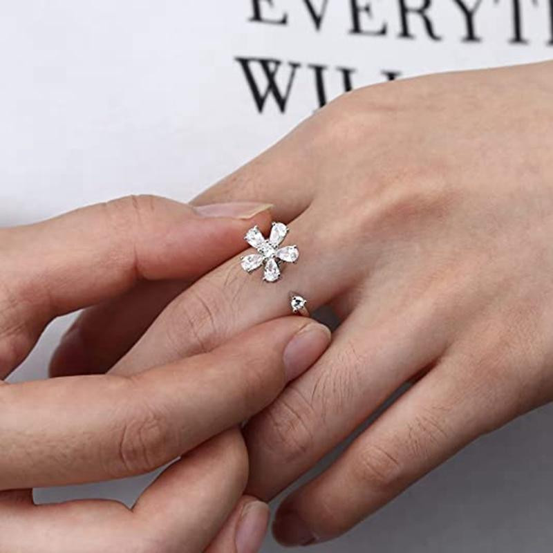 YIRAN Jewelry Finger-Spinner-Ringe Sonnenblume Anti-Stress-Ring - Bild 3