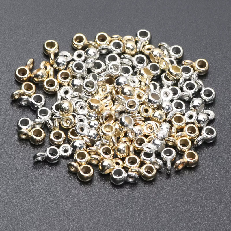 Laudsong Charm Anhänger, 4x7mm, Gold Silber Farbe, Unisex - Bild 3