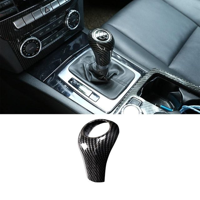 Dekoratives Mittelkonsole Panel für Mercedes Benz GLK X204 (2008-2015) von owntycar in Grau und Schwarz mit Kohlefaser-Optik - Bild 1