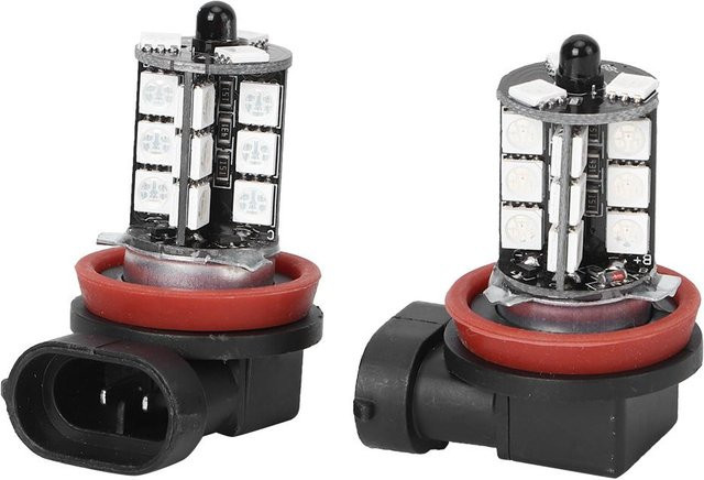 Kkmoon RGB LED Nebelscheinwerfer-Stroboskop-Birne mit Fernbedienung, 12V 24V H8 27SMD, Mehrfarbig - Bild 1