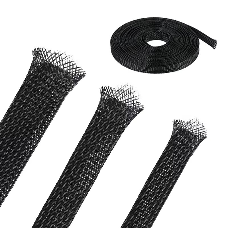 Flexibler Kabel-Schutz aus geflochtenem Drahtgitter für TV, Audio und PC, 3 m, Schwarz - Bild 5