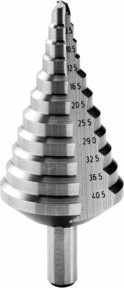 Facom ISO-Stufenbohrer in Silber mit 11 Stufen, Durchmesser 6,5-40,5 mm - Bild 1