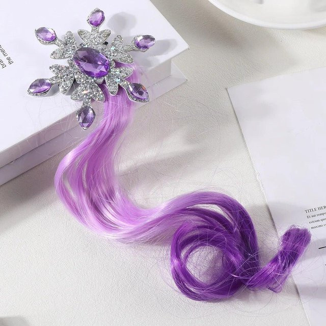 Love Home Garden Schneeflocke Perücke Haarspangen, violett - Bild 1