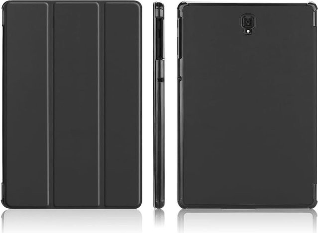 Samsung Galaxy Tab S4 10.5 Schutzhülle mit Auto Sleep/Wake Funktion und Dreifach-Faltständer in Schwarz - Bild 1